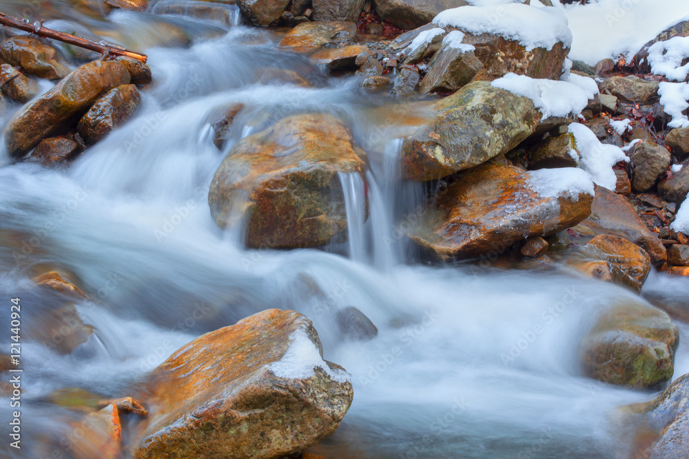 Naklejka frozen water stream