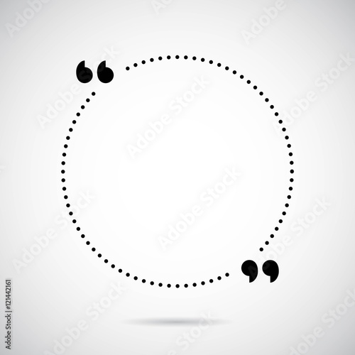 Quote box on gray background. Vector art.