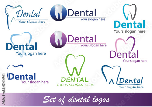 Set of dental logos