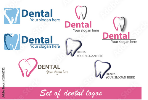 Set of dental logos