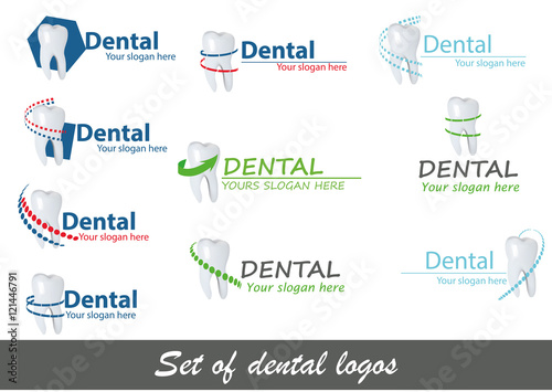 Set of dental logos