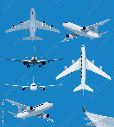 Collection of airplane illustrations