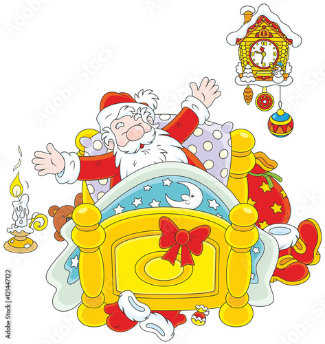 Santa waking up