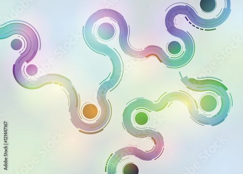 colorful curved line abstract background