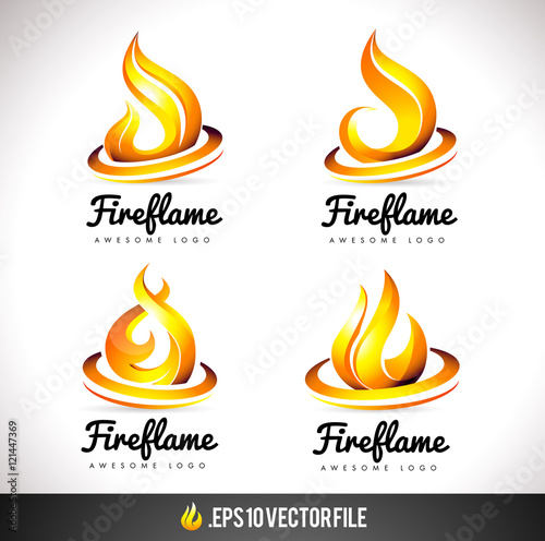 Fire Logo Icon. Flame Vector Design