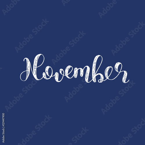 November. Brush lettering. © Siberica