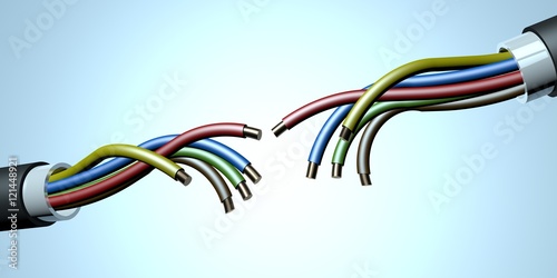 Obraz na plátně Electrical cables