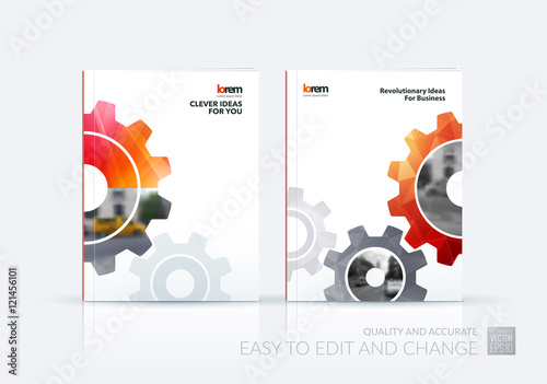 Brochure template layout, cover design annual report, flyer, lea