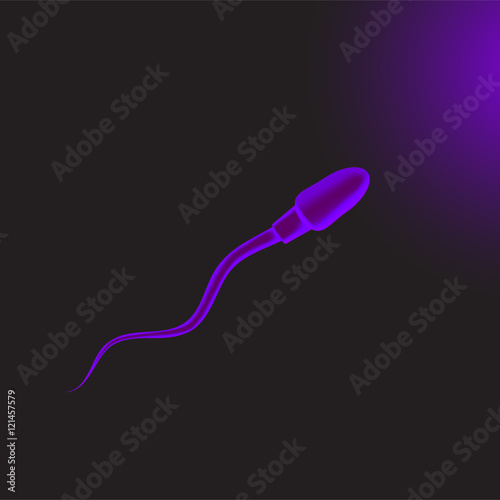 Spermatozoon sperm and ovum egg . In vitro fertilization IVF . Artificial insemination. Spermogram. Male infertility. Illustration for web or typography magazine, brochure, flyer, poster .
