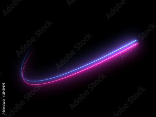 Abstract Light Effect Element Design on Black Background