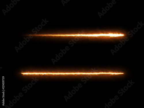 Abstract Fire Effect Element Design on Black Background