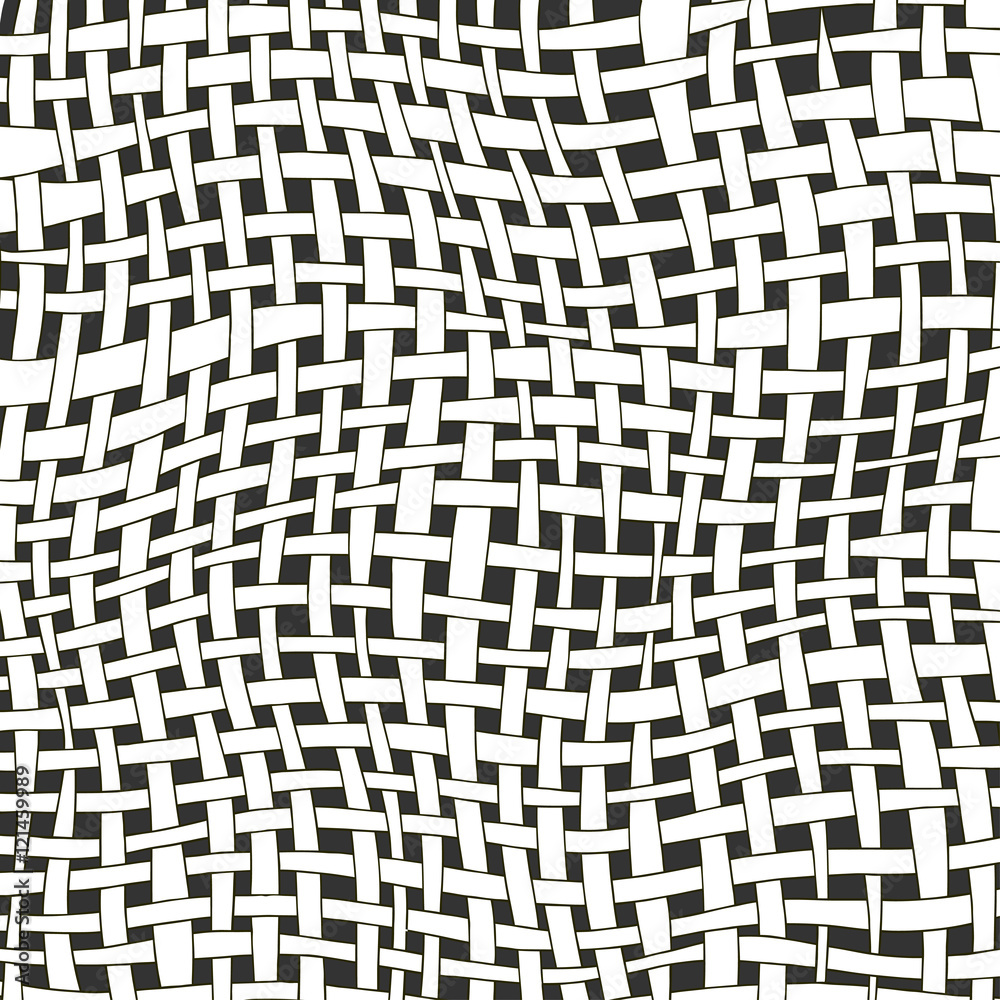 Pattern of interlacing stripes. Wicker pattern. Vector illustration ...