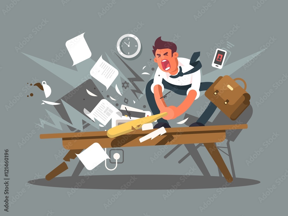 Foto Angry and exasperated employee