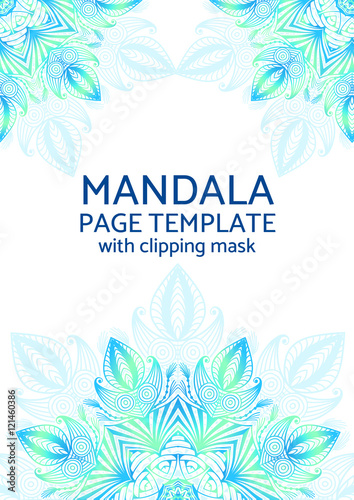 Mandala page template