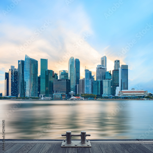 Photography View of central Singapore skyline