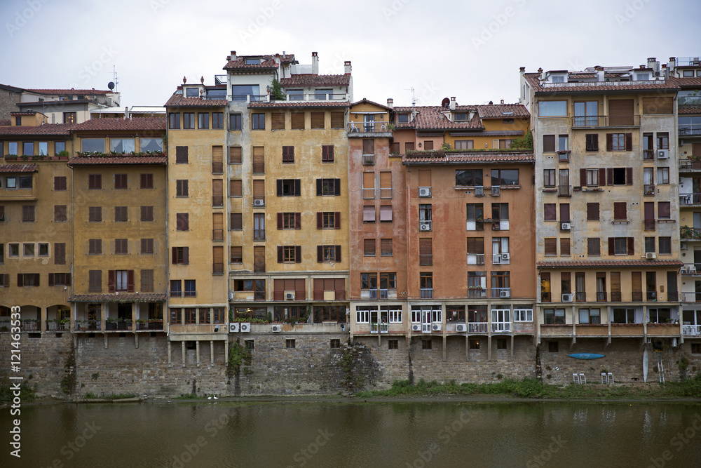 Morning view of Arno river in Florence, Italy
