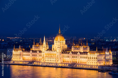 The Hungarian Parliament Building. Popular landmark of Budapest.