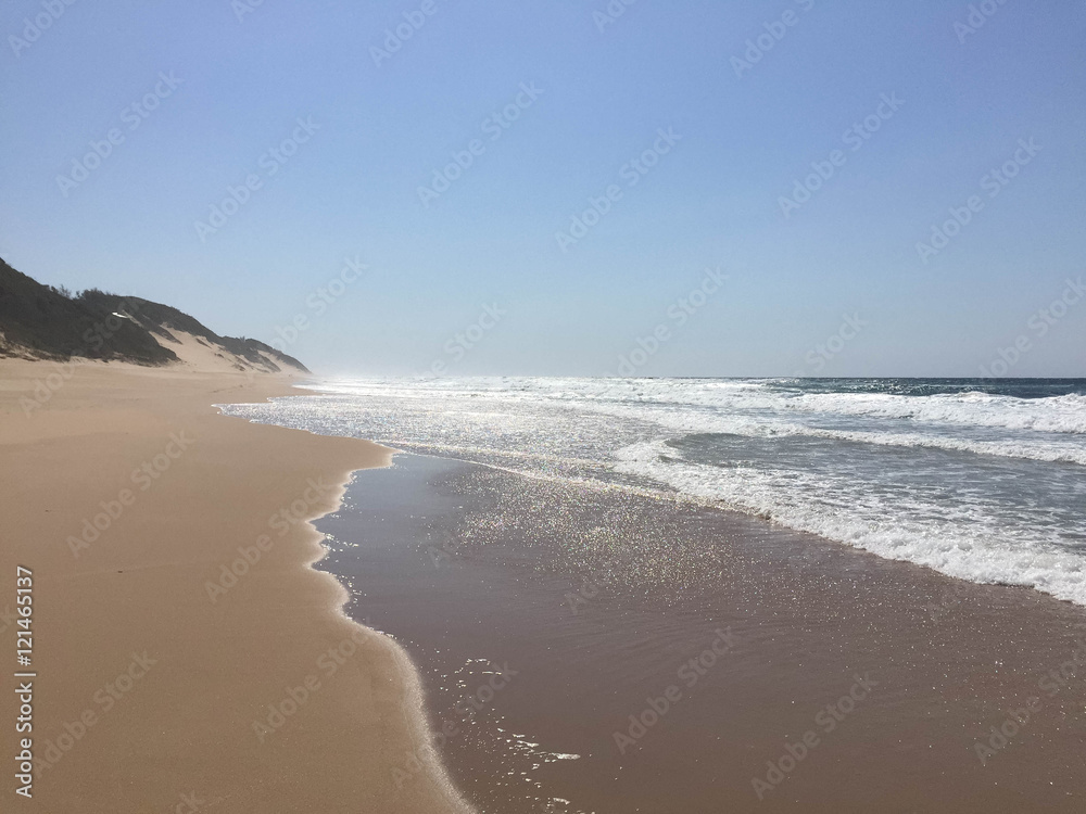 Empty beach at Ponta Do Ouro Mozambique