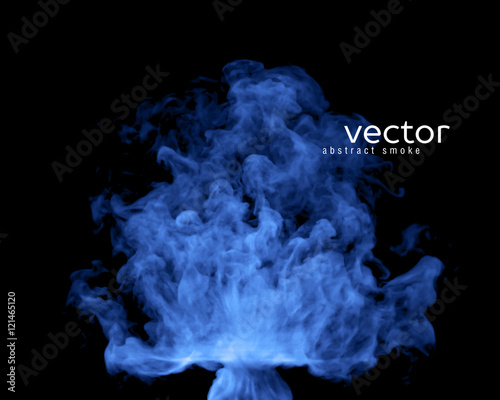 Vector illustration of blue smoke