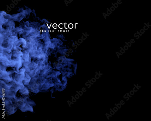 Vector illustration of blue smoke