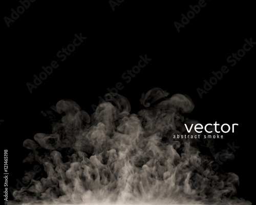 Vector illustration of grey smoke