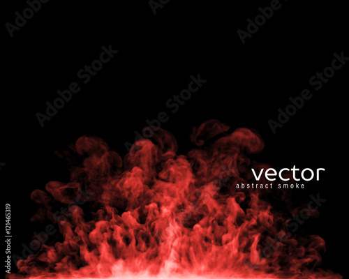 Vector illustration of red smoke