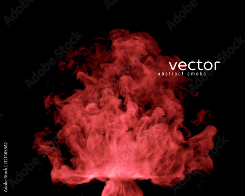 Vector illustration of red smoke