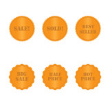 set golden labels and stickers
