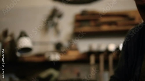 blacksmith at the forge. smithing