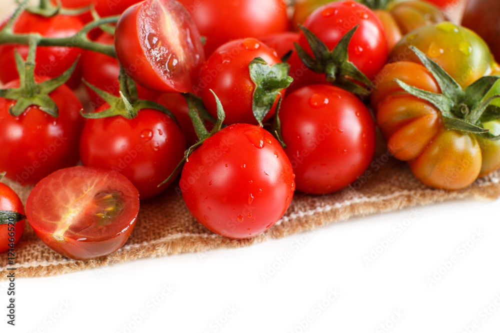Fresh tomatoes isolated on white Fresh tomatoes isolated on white
