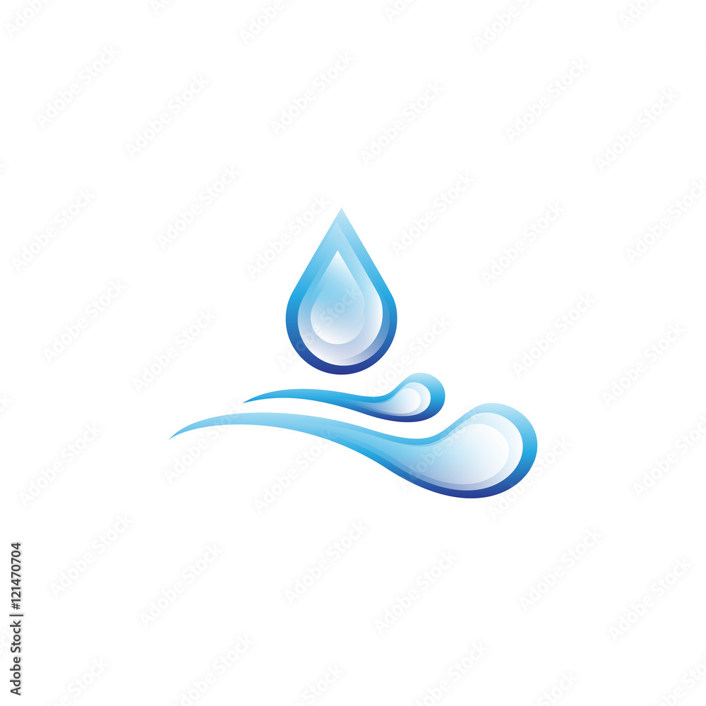 Fototapeta premium Water Drop Icon - Isolated On White Background. Vector Illustration, Graphic Design. For Web, Websites, Print Material