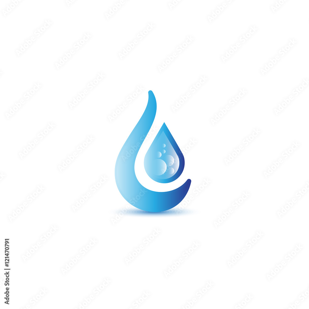 Water Drop Icon - Isolated On White Background. Vector Illustration, Graphic Design. For Web, Websites, Print Material Water Drop Icon - Isolated On White Background. Vector Illustration, Graphic Design. For Web, Websites, Print Material