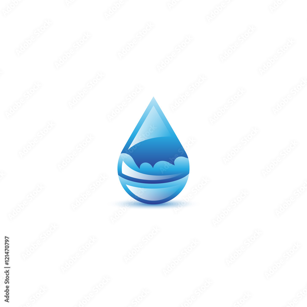 Water Drop Icon - Isolated On White Background. Vector Illustration, Graphic Design. For Web, Websites, Print Material Water Drop Icon - Isolated On White Background. Vector Illustration, Graphic Design. For Web, Websites, Print Material