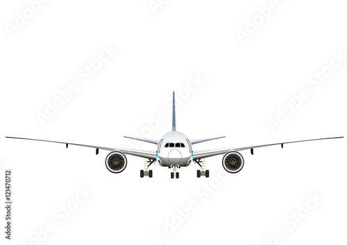 飛行機　正面のイラスト
