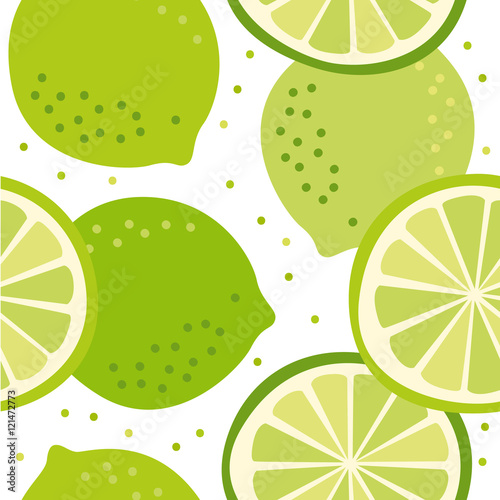 Vector pattern with lime