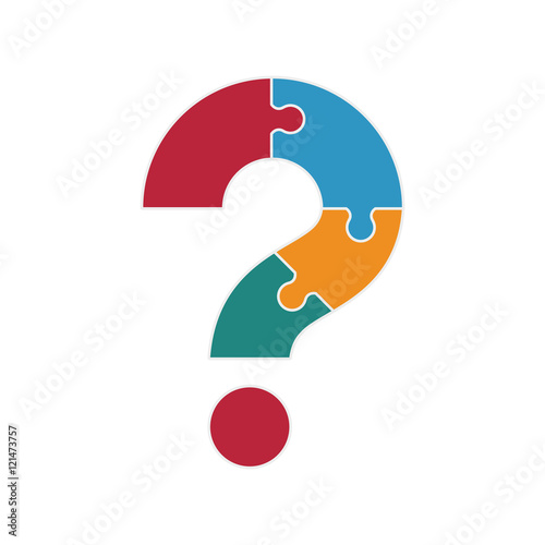 Question mark from puzzle. 