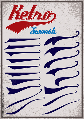 Photography Big set of calligraphic elements for decor and design inscriptions in retro style