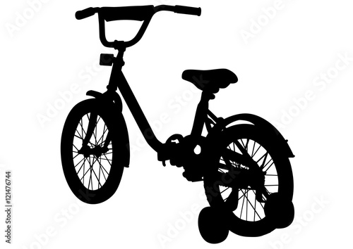 Little bike on white background