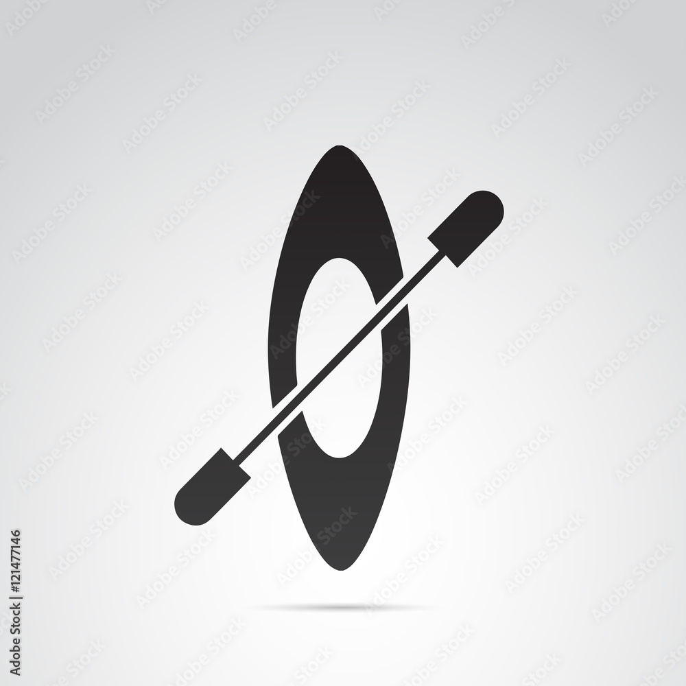 Canoe vector icon. Canoe vector icon.
