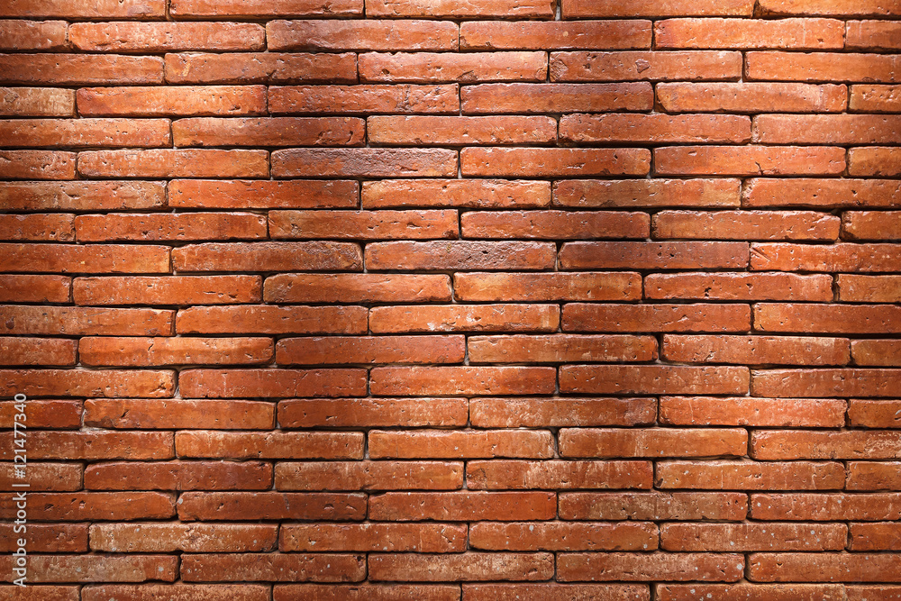Fototapeta premium Brick wall texture pattern or brick wall background for interior or exterior design with copy space for text or image.