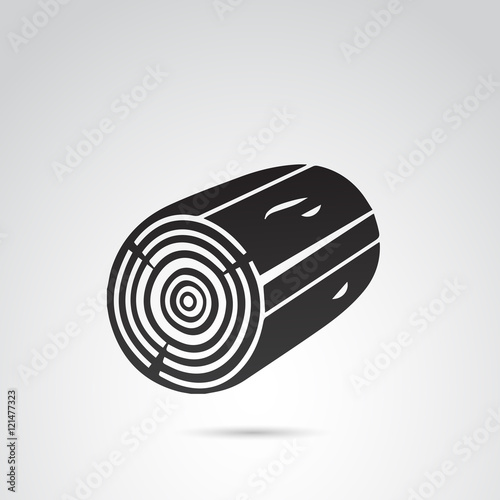 Wood log vector icon.