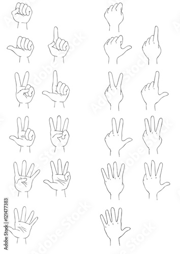 Hände, zählen, Zahlen, Gesten