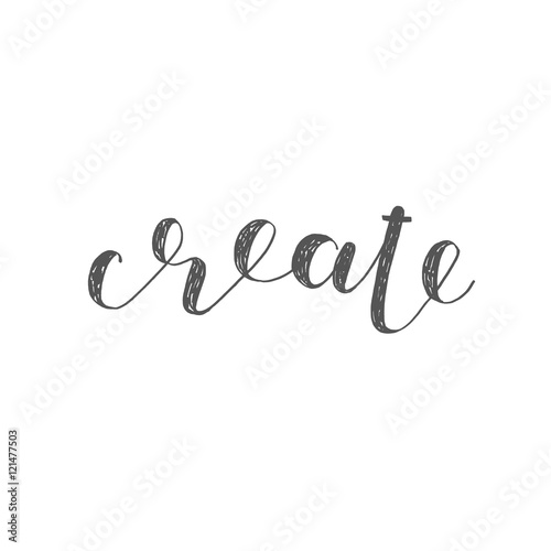 Create. Brush lettering.