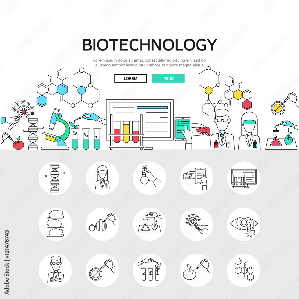 Biotechnology Linear Concept Biotechnology Linear Concept