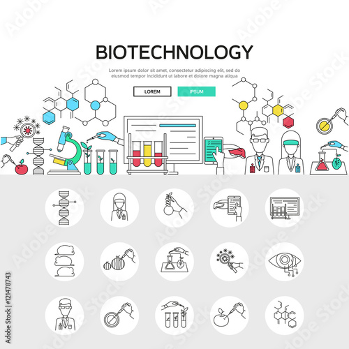 Biotechnology Linear Concept