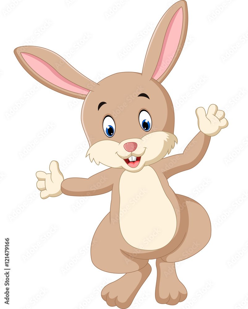 Fototapeta premium Cute cartoon rabbit
