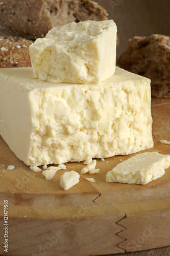 Cheshire a traditional dense and crumbly white British cheese