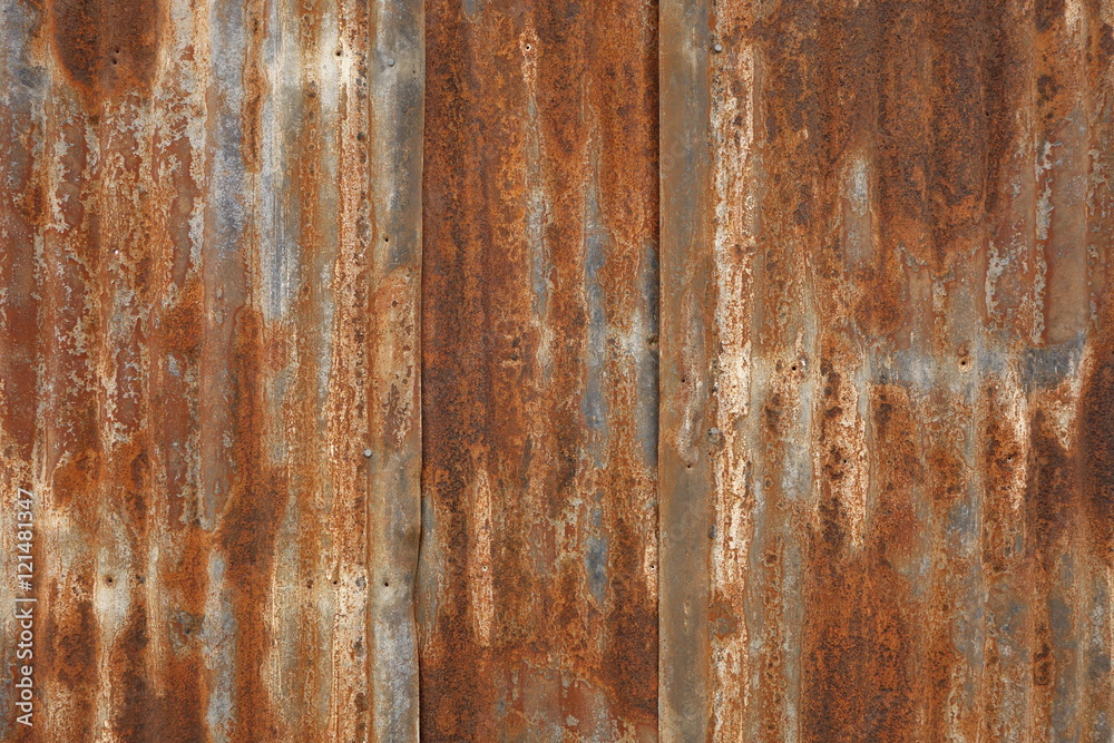 Highly Rusted, Corrugated Metal