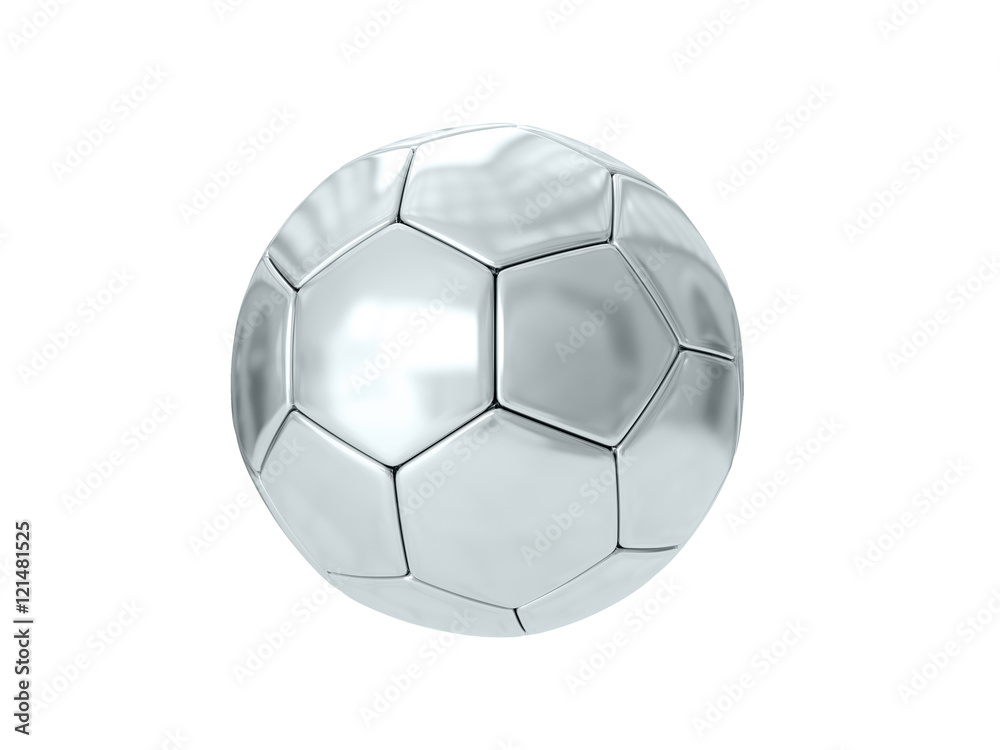 Fototapeta premium Silver ball. 3D rendering