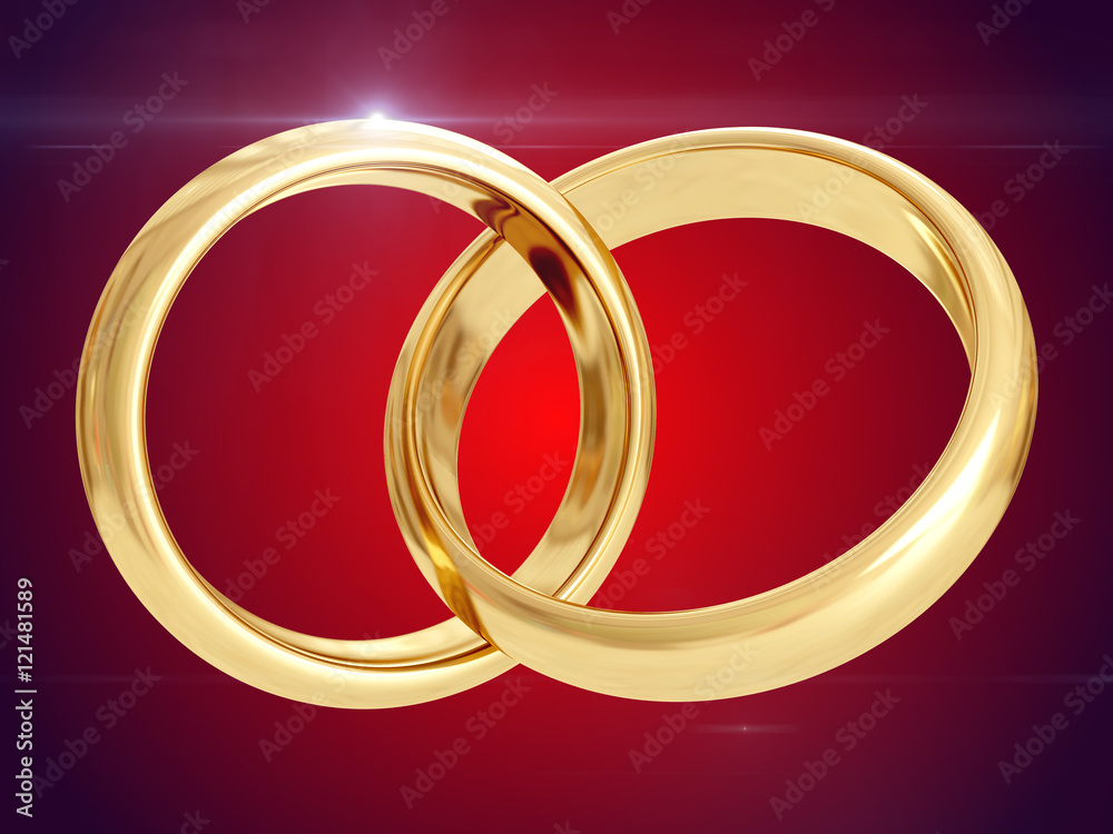 Wedding rings. 3D rendering Wedding rings. 3D rendering